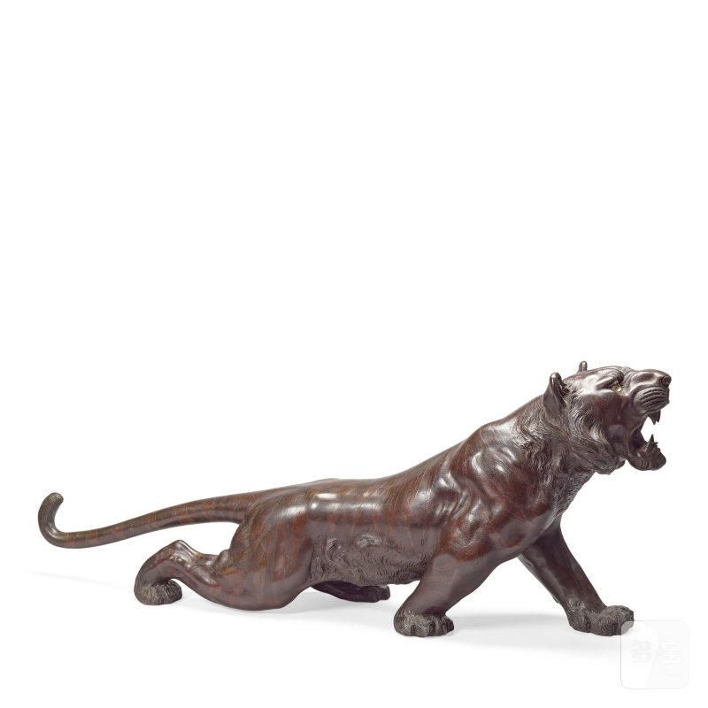 明治時代 銅虎置物 | A LARGE BRONZE TIGER - 图6